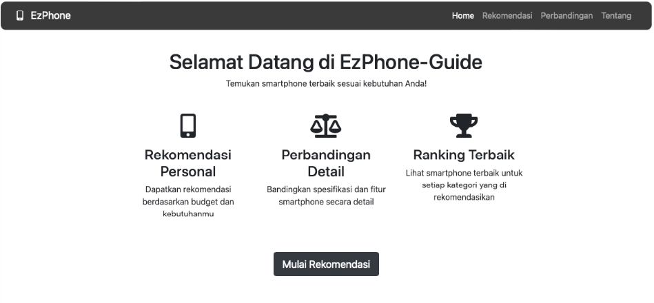 Screenshot Aplikasi SPK Smartphone